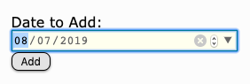 Choosing a date to add
